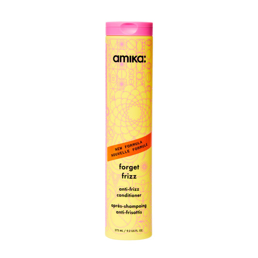 amika forget frizz anti-frizz conditioner, 275ml | smoothing, humidity protection, up to 72 hour frizz control + lightweight hydration, for medium to thick coarse hair types 2a-4c