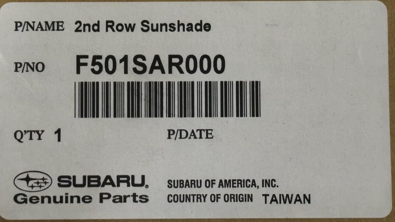 Subaru 2026 Outback 2nd Row Window Sunshade Shade Set of 2 New F501SAR000 Genuine OEM