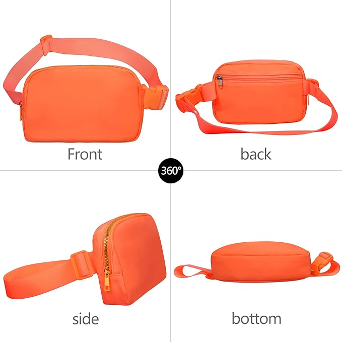 VOROLO Fanny Pack For Women And Men Crossbody Bag Belt Bag with Adjustable Strap Graduation Gifts Orange