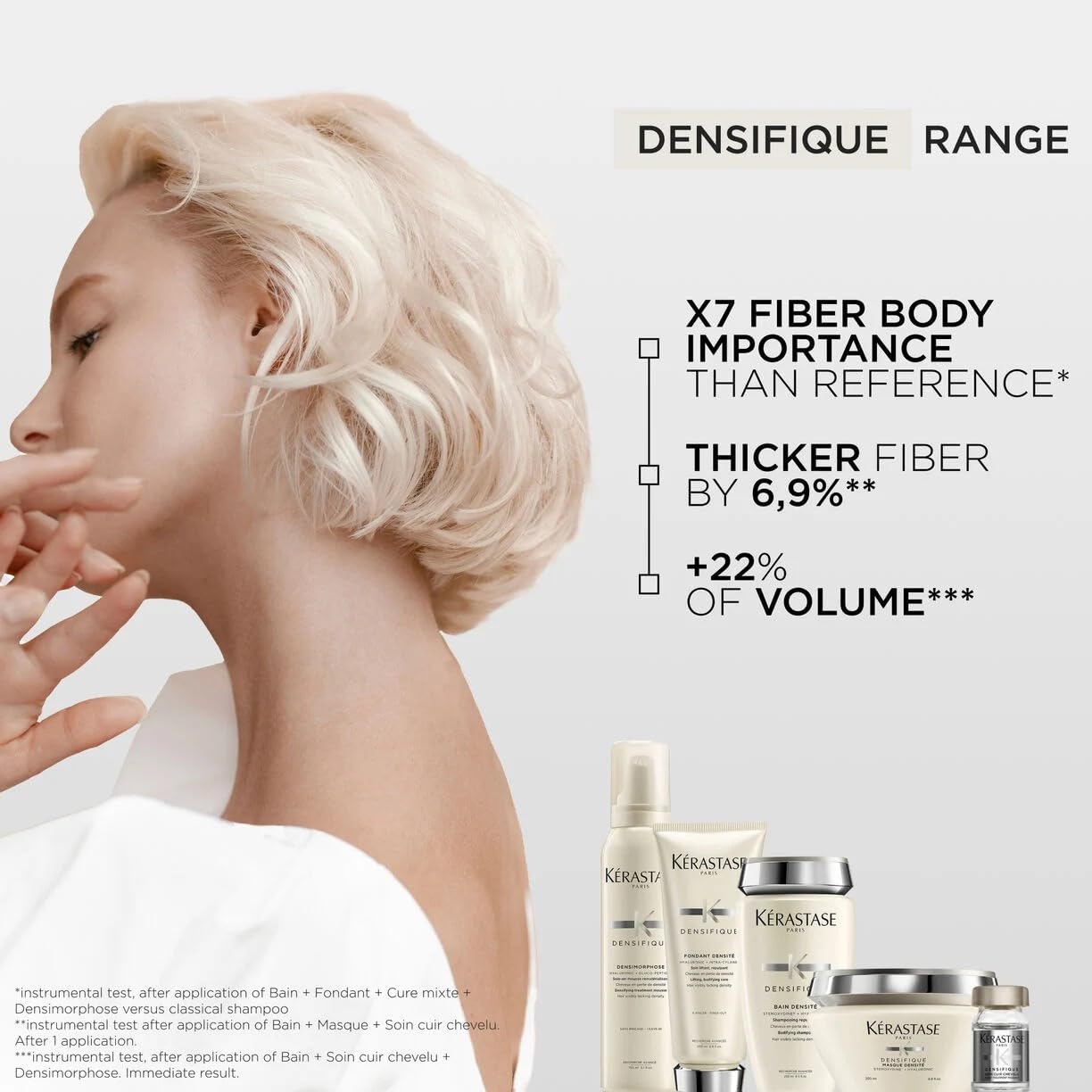 Kerastase Densifique Densité Shampoo - Thickening & Strengthening For Fine & Thinning Hair, Removes Build-Up & Adds Shine With Hyaluronic Acid, 16.9 Fl Oz (Refill)