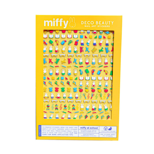 Deco Beauty Miffy at School -Super Thin & Easy-to-Apply Nail Art with The Cutest Designs-Durable & Long-Lasting Nail Art Stickers and Decals for Women, for DIY at-Home Manicures & Salon-Quality Nails