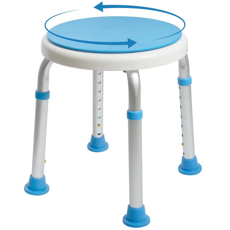 FSA/HSA Eligible, Vaunn Medical Tool-Free Assembly Adjustable Shower Stool Tub Chair and Bathtub Seat Bench with Anti-Slip Rubber Tips for Safety and Stability