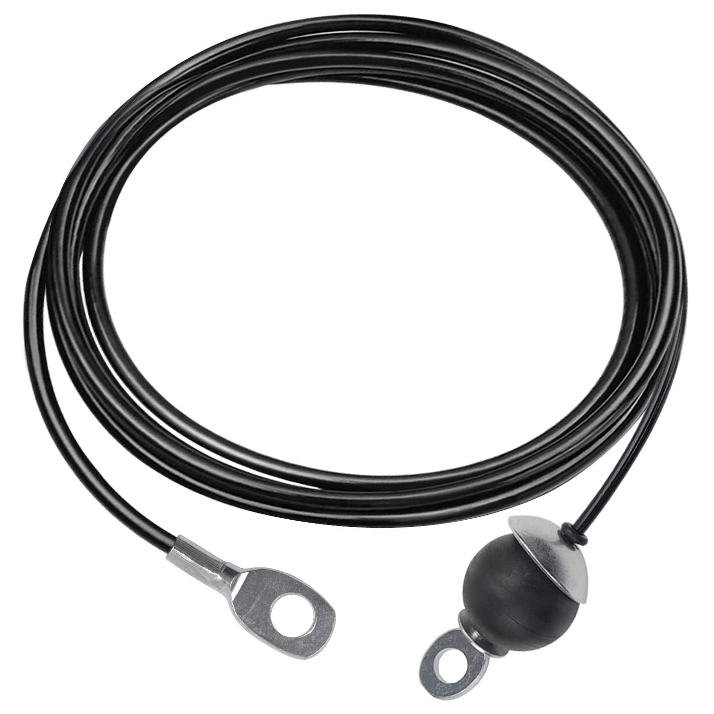 LFJ Replacement Gym Cable Fitness Pulley Cable Steel Wire Rope for Cable Machine Home Gym Weight Lift Pulley System (Fixed Length with Stopper, 138")"