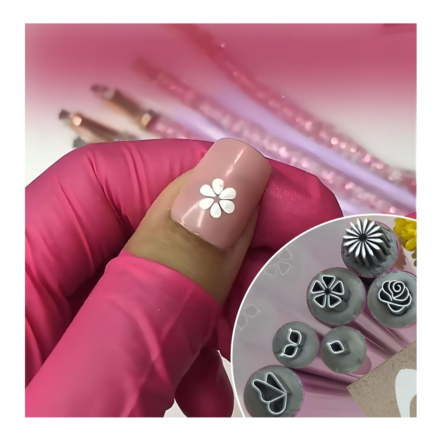Nail Art Stamp Pen, 6pcs/10pcs/15pcs Nail Art Flower Stamp Pen, Precision Stamp Pen Set, Nail Art Pen with Different Design, Nail Dotting Tool, Nail Foil, Nail Art Design for Women (6 pcs)