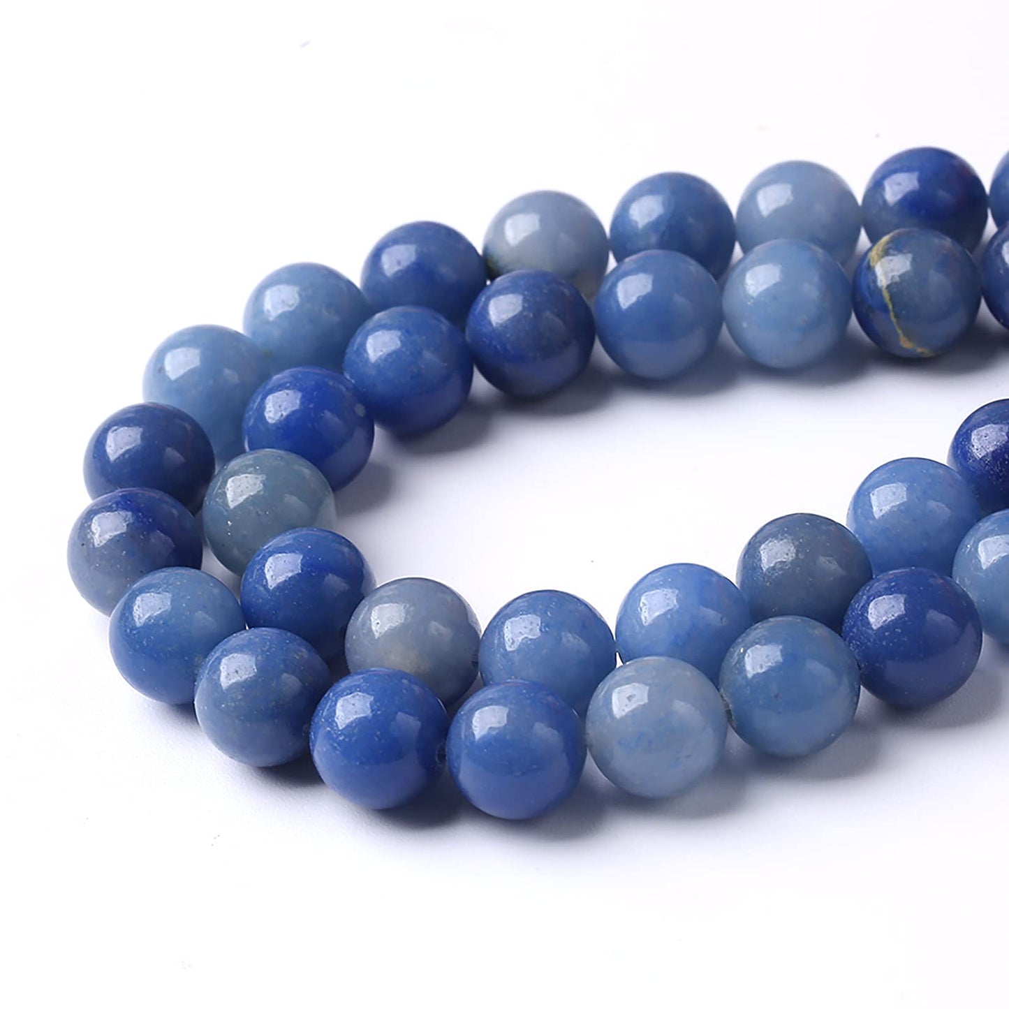 60PCS 6mm Natural Stone Beads Blue Aventurine Round Loose Spacer Energy Stone Healing Power Beads for Jewelry Making DIY Bracelet Necklace 15" Inch (6mm, Blue Aventurine)