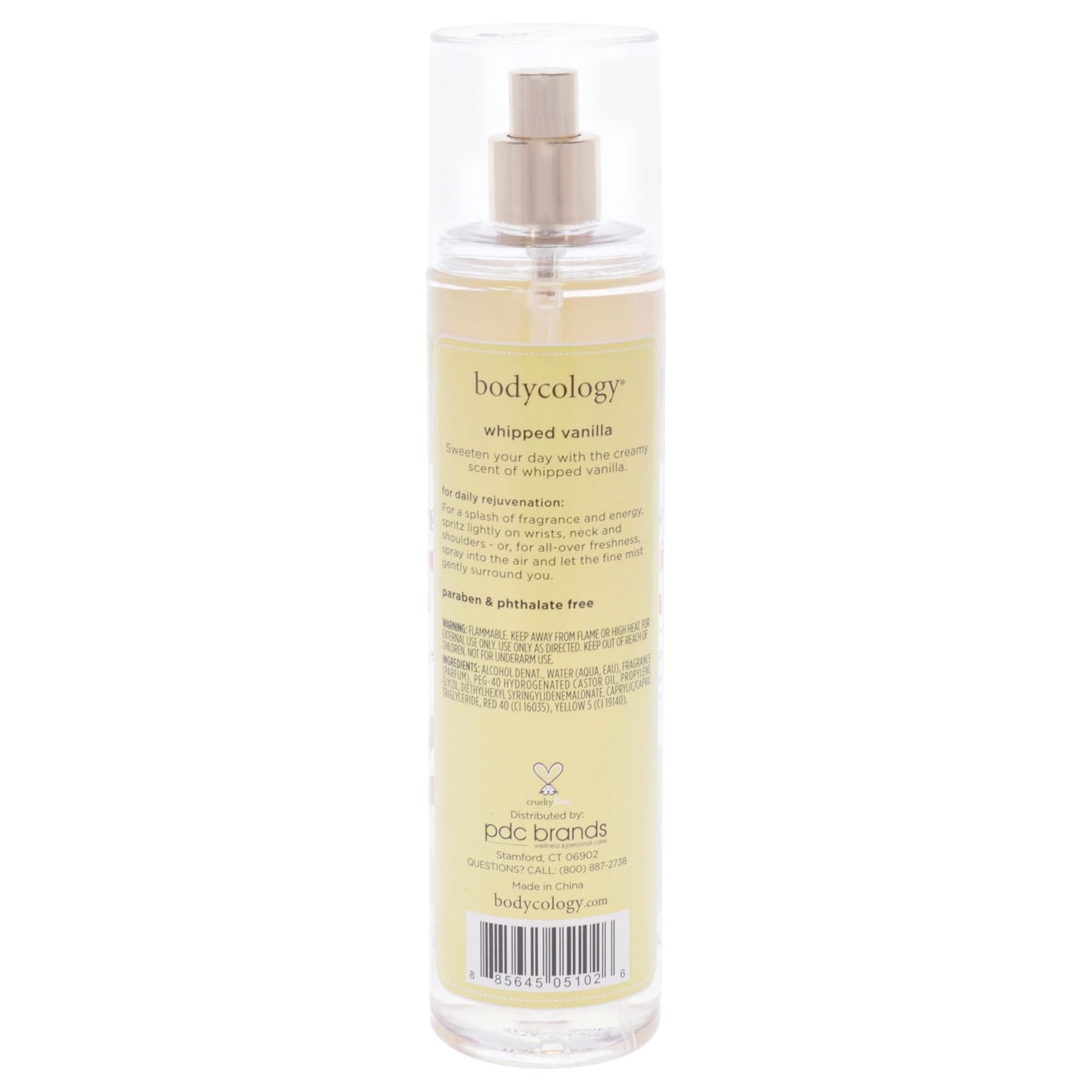 Bodycology Long-Lasting Fragrance Body Mist, Whipped Vanilla, 8 fl oz