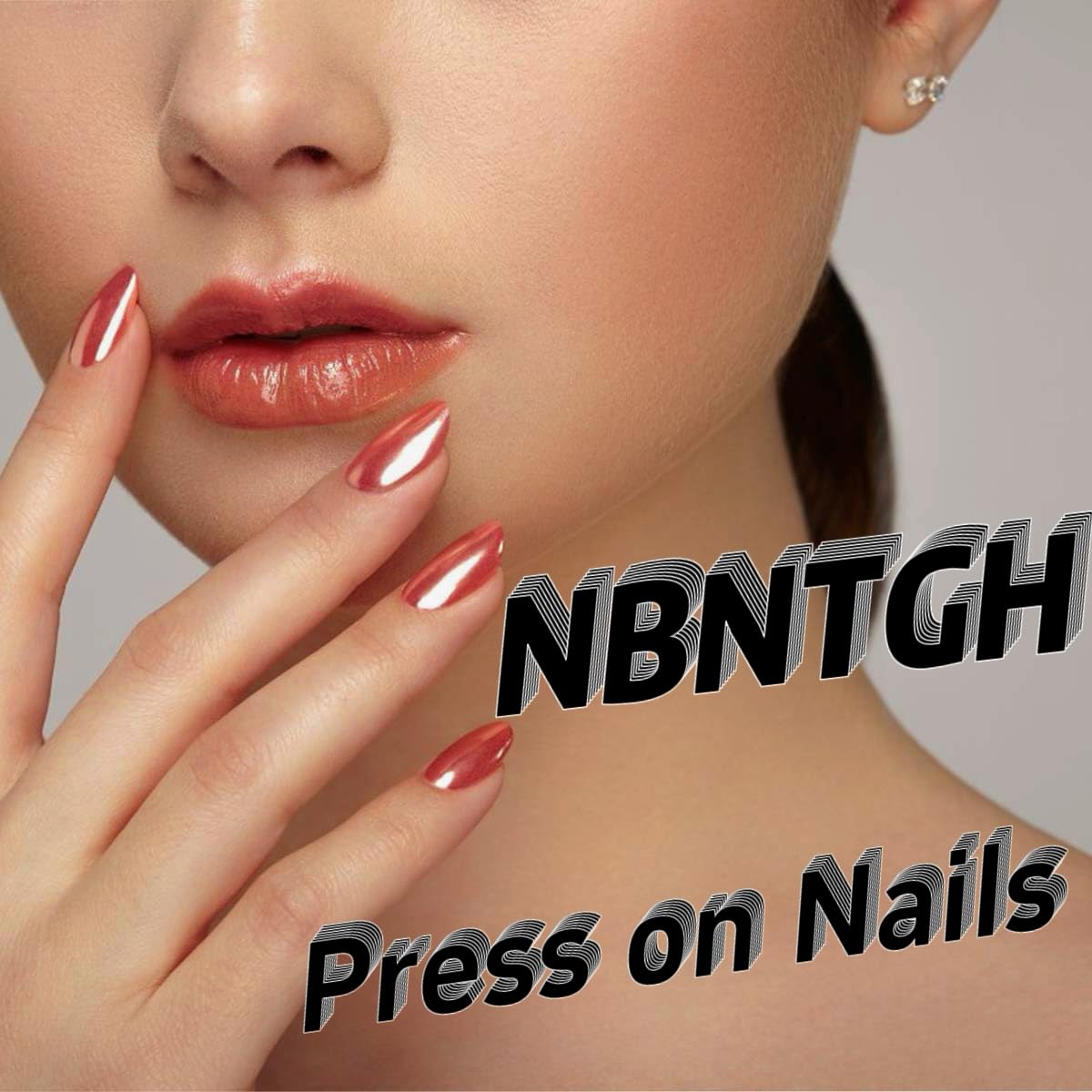 Gold French Tip Press on Nails Short Fake Nails with Design Square Acrylic Glue on Nails Glossy Full Cover Nude Stick on Nail Reusable Artificial Squoval False Nail for Women Girls Manicure 24pcs