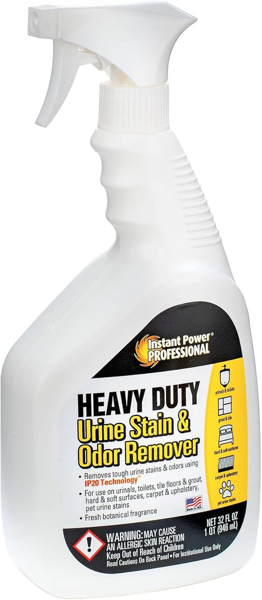 Instant Power Heavy Duty Urine Stain and Odor Remover, Stain and Smell Remover, 32 Fl. Oz.