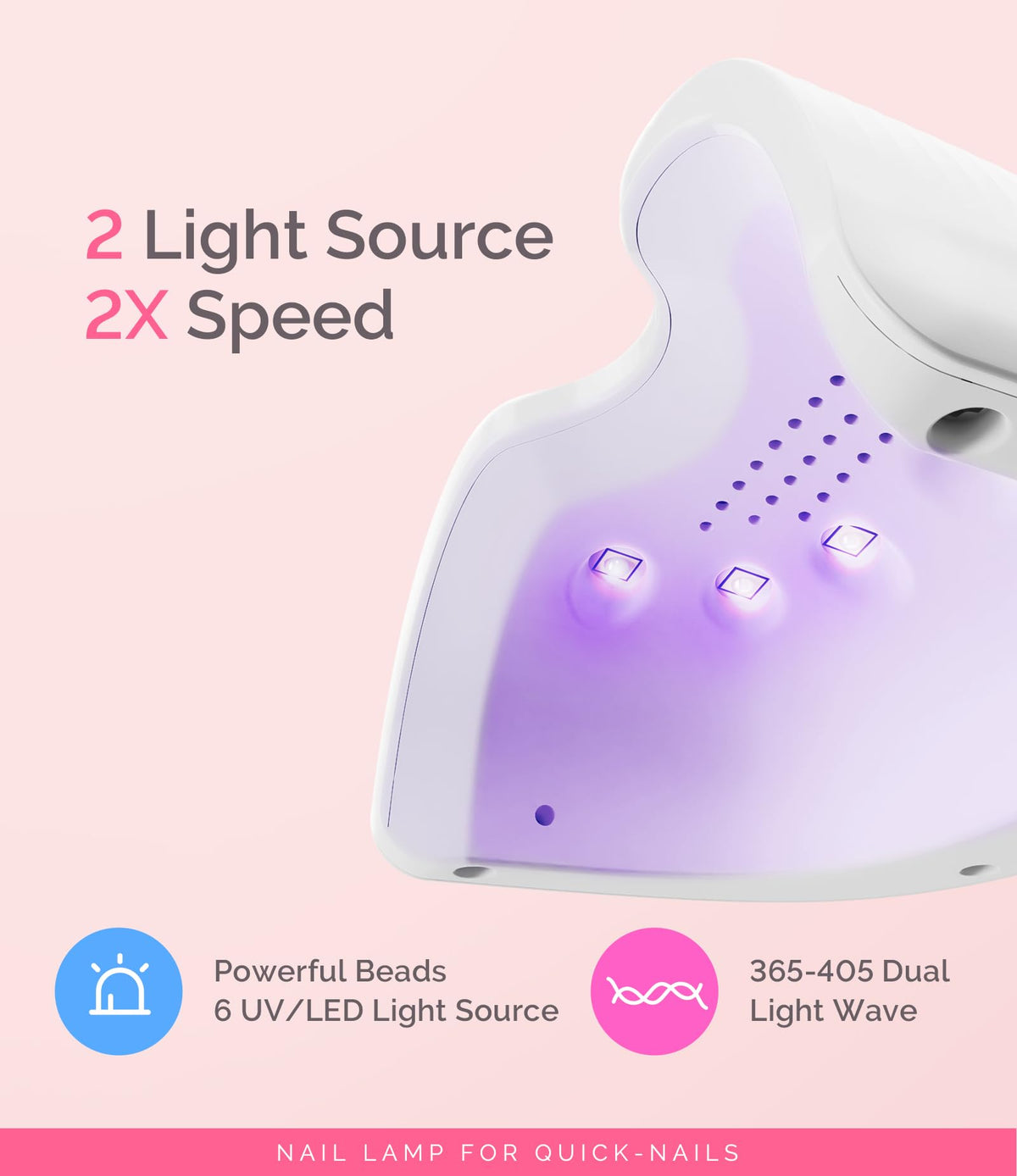 MelodySusie Mini Cordless UV Nail Lamp, P-ART06G Rechargeable Portable LED UV Light with Smart Sensor, 4-Finger Curing for All Soft Gels, Especially Half-Cured Gel, Base Coat & Top Coat, White