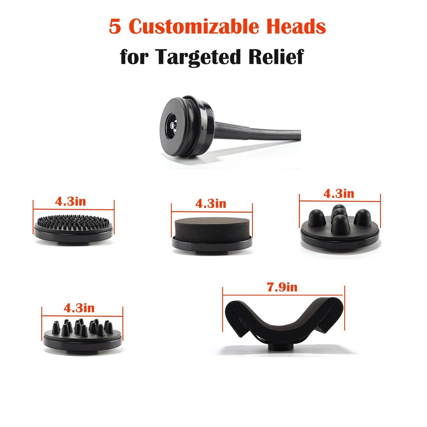 NETTITO Cellulite Massager Electric Vibrating Professional – with 5 Interchangeable Heads, Deep Tissue Relief, Muscle Relaxation, Durable Design for Salon & Home Use