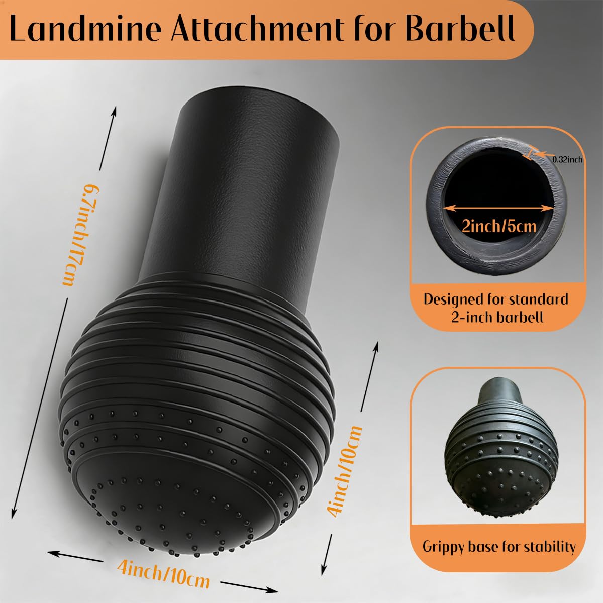 SerniaXin Landmine Attachment for Barbell, 360° Rotation for Row, Split Squat, Press in Home Gym, Natural Rubber 2" Olympic Bar Fit (1)"