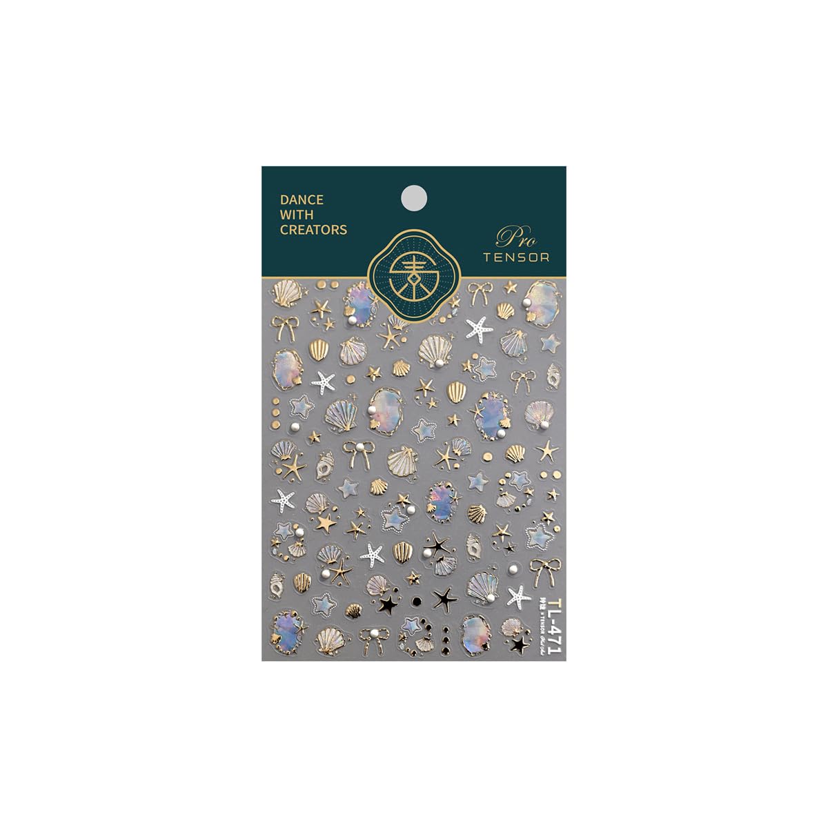 Summer Ocean Nail Art Stickers 5D Embossed Seashell Starfish Nail Stickers Gold Foil Nail Decals with Bow Design Self-Adhesive Y2K Nail Accessories for Women Girls DIY Manicure 1 Sheet