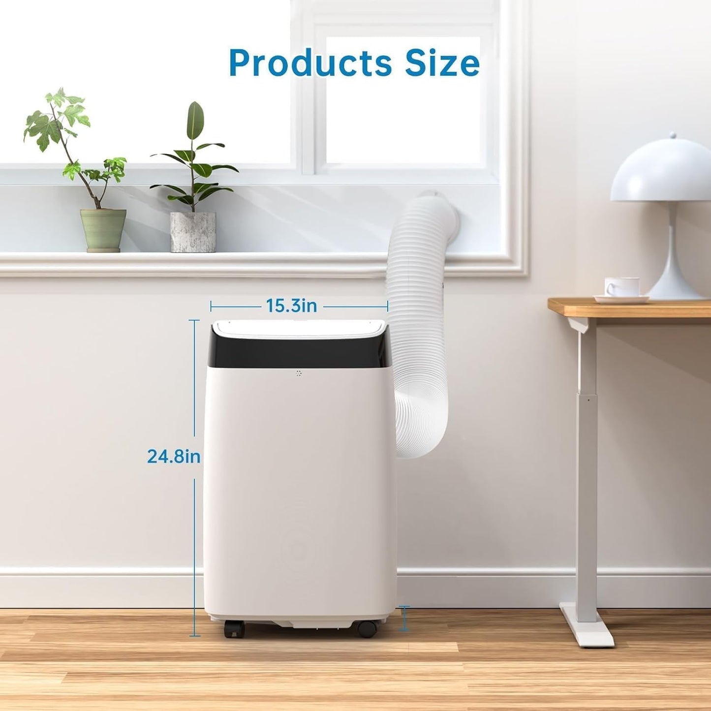 12000 BTU Portable Air Conditioners, Portable AC Unit 3-in-1 with Fan, Dehumidifier, Cools Up To 550 Sq.Ft. Room Air Conditioner, Remote Comtrol, Low Noise, 24 Hours Timer, White Top
