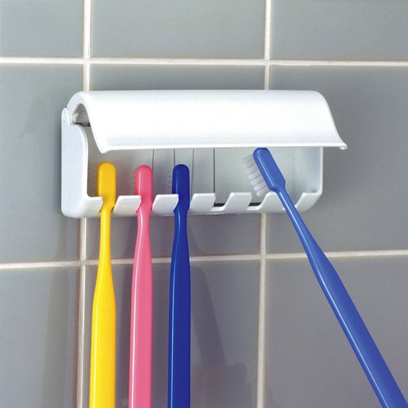Eslite Toothbrush Holder with Cover (Ivory White)