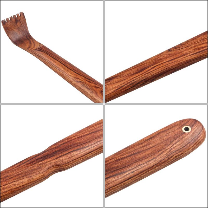 Tomorotec Back Scratcher, Thicken Extended Backscratchers for Women Men Adults, Wooden Back Scratcher Long Handle 17 inch