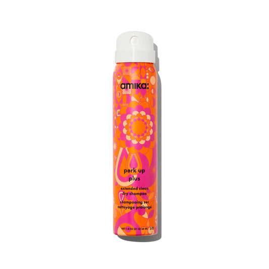 amika perk up plus extended clean dry shampoo | lightweight + buildable, extend time even further between wash days, invisible finish + no white residue, for all hair types
