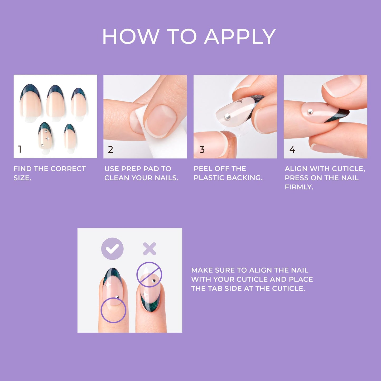Kiss Impress Press-On Manicure Premium Collection Fake Nails - Sweet Life, Purple Jelly Squiggle, Short & Square, Easy To Apply, Super Hold, Chip Proof, Smudge Proof, No Dry Time, Durable | 30 Count