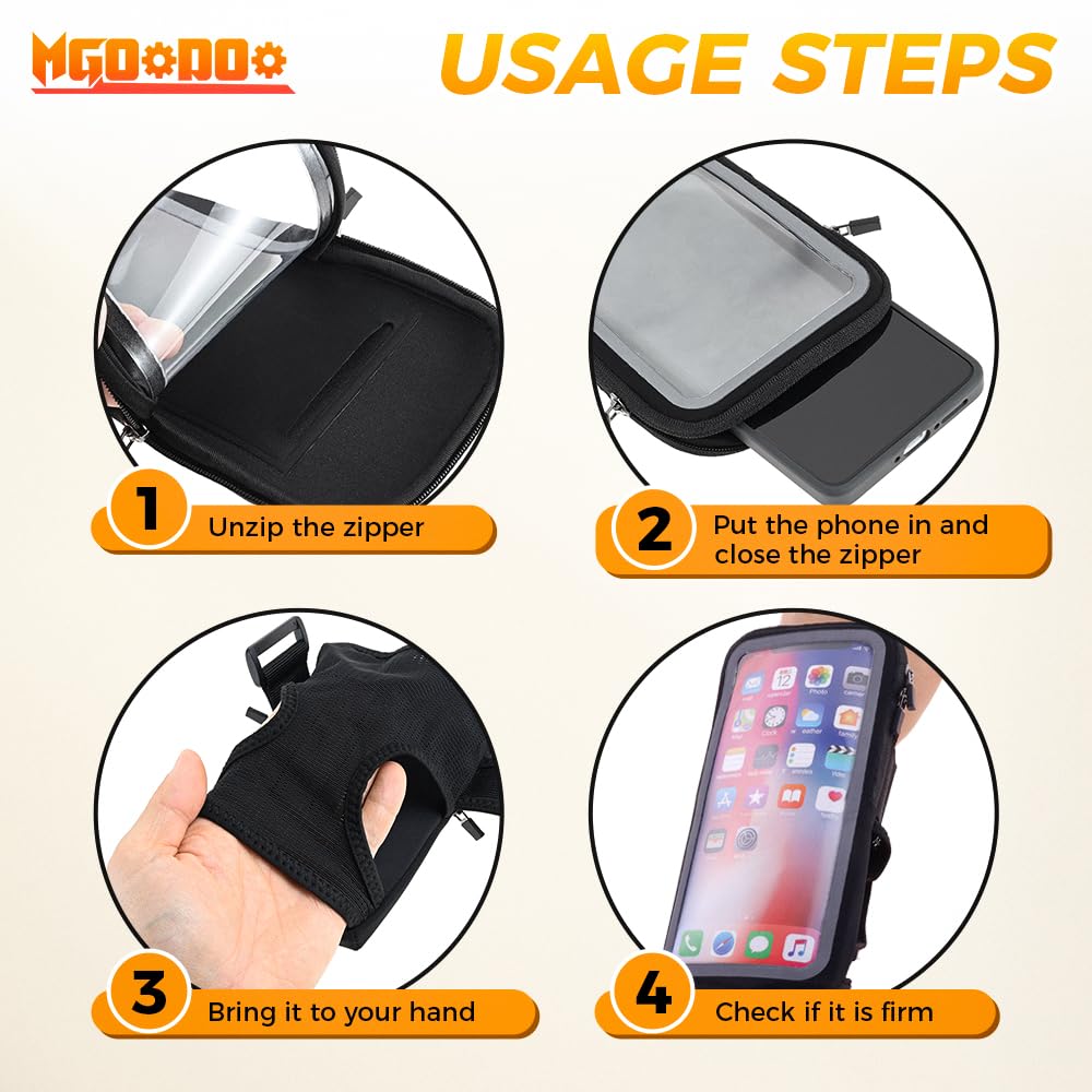 Phone Holder for Running, Wristbands and Forearm Phone Holder Compatible with iPhone 16/15/14/13/12/11 Plus Pro Max,for Ridding Jogging Running, Mobile Phone Armband Wrist Strap Bags Up to 6.9""