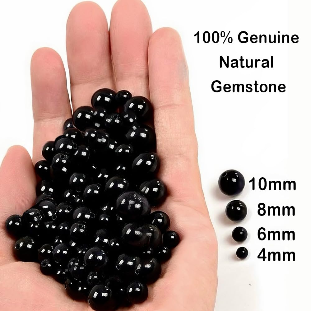 Basigeese Natural Gemstone Beads for Jewelry Making, Polished Round Smooth Genuine Real Stone Beads for Bracelet Necklace 1 Strand 15"(6mm, Fluorite)
