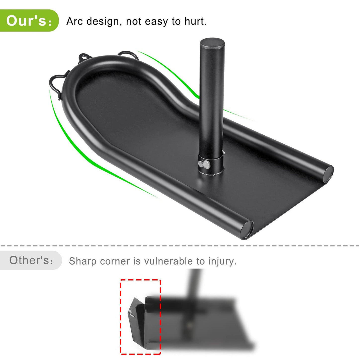 Kipika Weight Sled, Workout Sled, Fitness Strength Training Sled, Speed Training Sled for Athletic Exercise, Speed Improvement, Easily Through Obstacles, Suitable for 1" & 2"" Weight Plate (B- Black)"