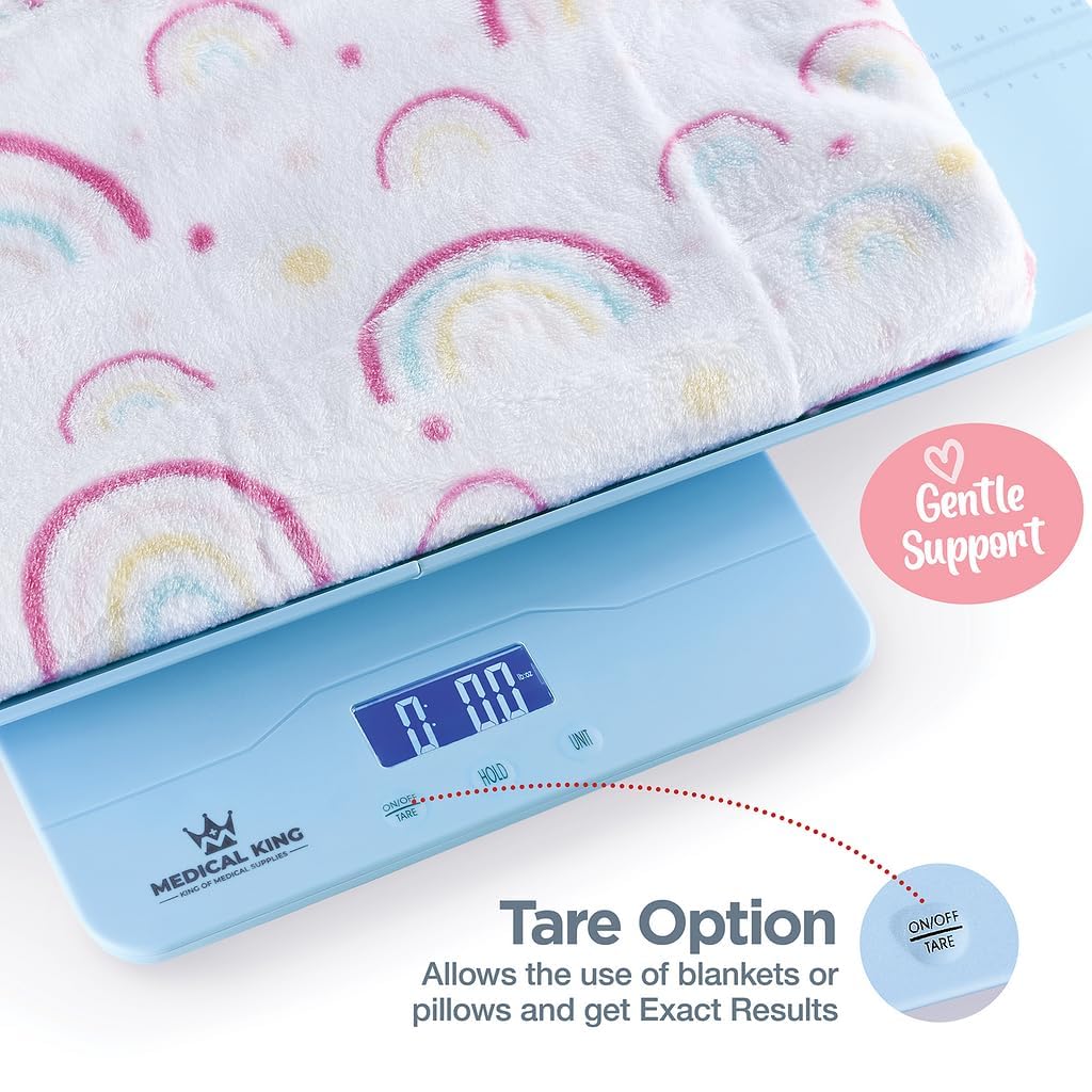Medical King Digital Baby Scale - Multi-Function Infant & Toddler Scale, Collapsible Tray, 4 Modes, Backlit LCD, Auto-Off, 200 lbs Max (MK7064)