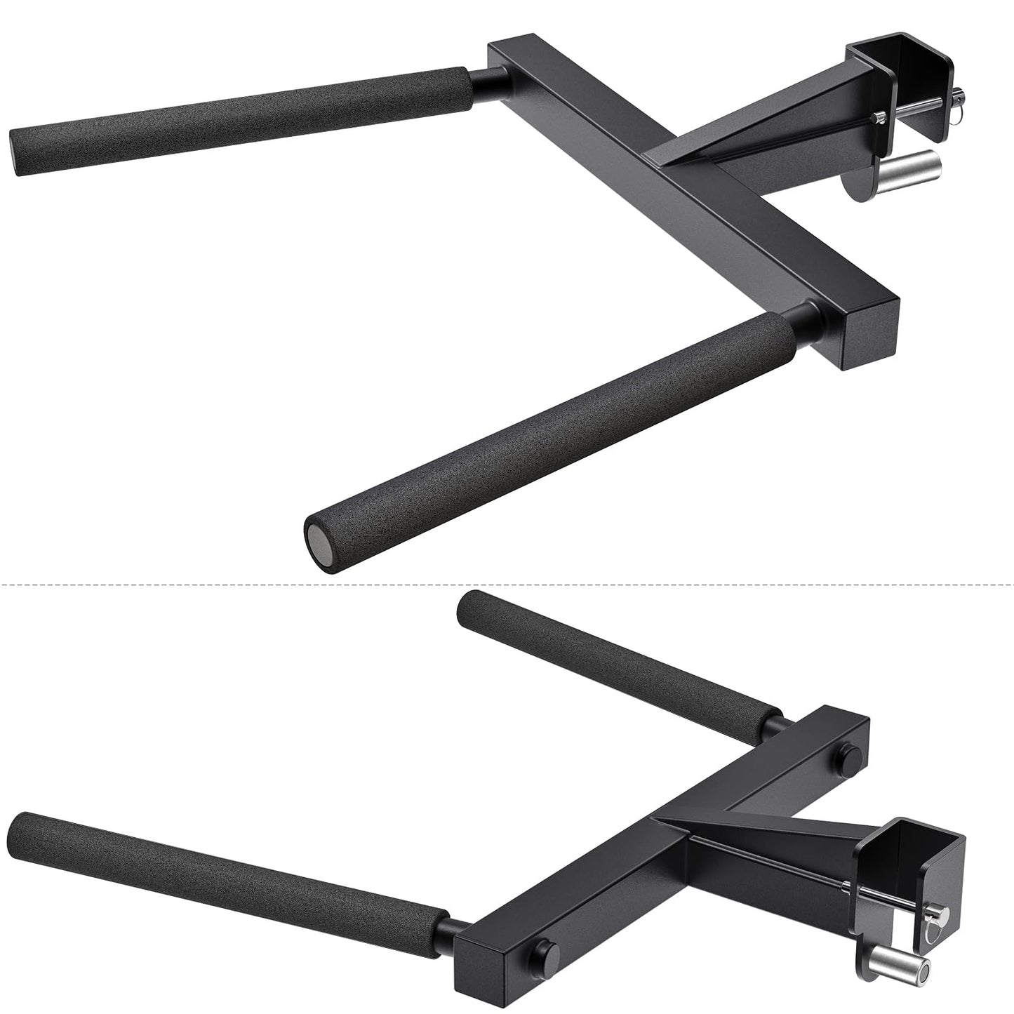 Kipika Y-Shaped Dip Bar for 2" x 2"" Power Cage with 5/8"" or 1"" Hole - Dip Bar Attachments for Home Gym - Heavy Duty Power Rack Attachments - 2"" x 2"" Squat Rack Accessories for Strength Training"