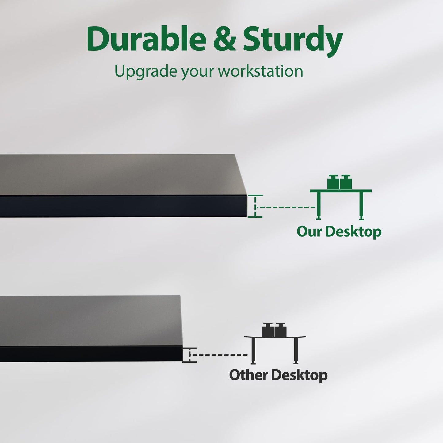 Agilestic Electric Standing Desk, Large 63 x 24 Inches Height Adjustable Desk, Sit Stand up Desk for Work Office Home, Splice Board, Black