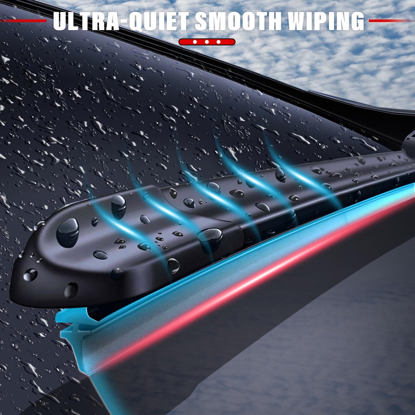 RAINTOK Windshield Wiper Blades Replacement for Buick Enclave 2012 2013 2014 2015 2016 2017 Original Factory Quality Front Rear Wipers Blade Set for My Car - 24" 21" 12" (Pack of 3)