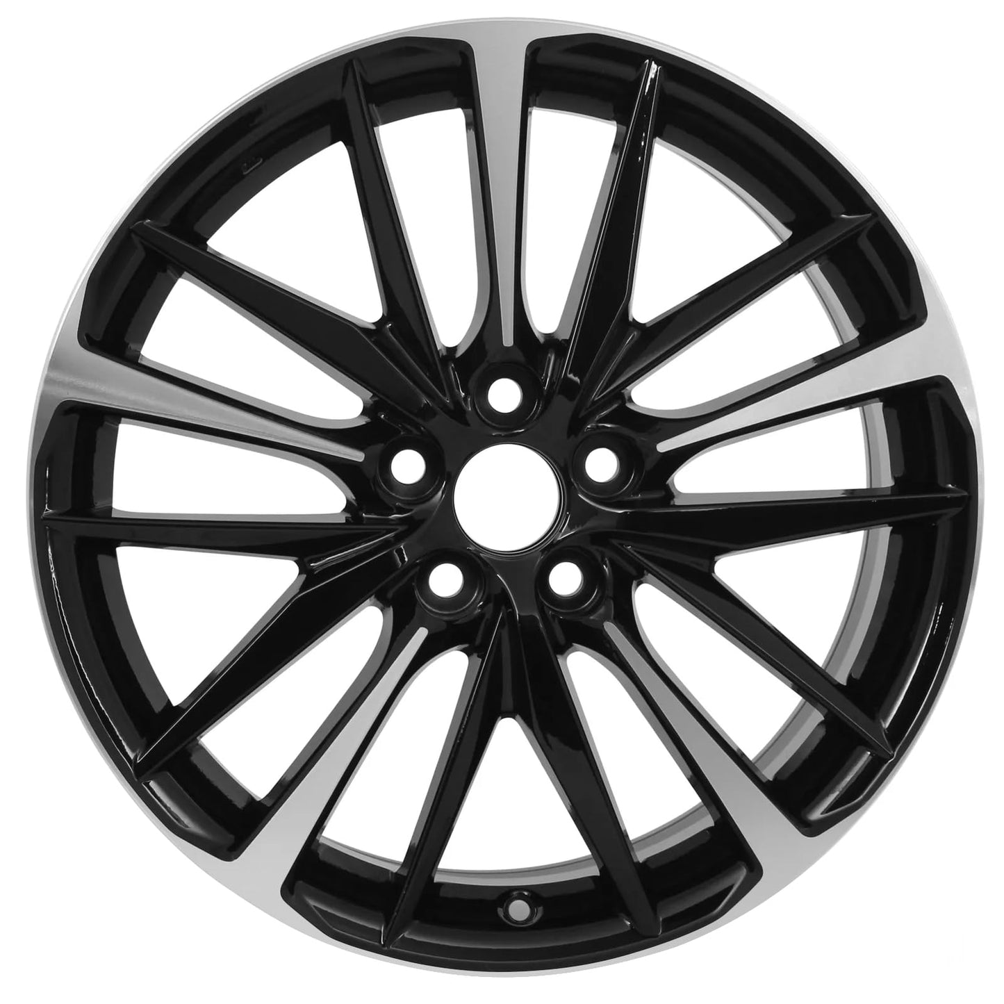 Replacement 19 Inch Wheel For Toyota Camry XSE XLE LE SE OEM Style Aluminum Alloy Rim for 2018 2019 2020 | 19x8" | Black w/Silver Machine Face - Factory Replacement Rim for 4261106E20 (42611-06E20)