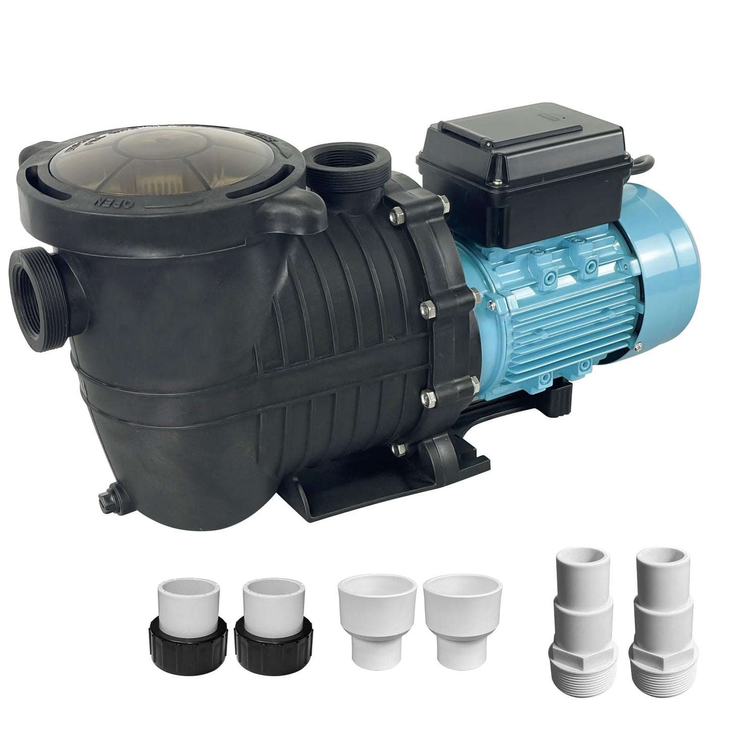 Variable 3-speed Swimming Pool Pump, 1.5 HP Multiple Speed Programmable Pool Pump, 230V 5880GPH Intelligent In/above ground pool pump, Compatible with both 1.5" Pipe 2.0" Pipe 1.25/1.5" Hose