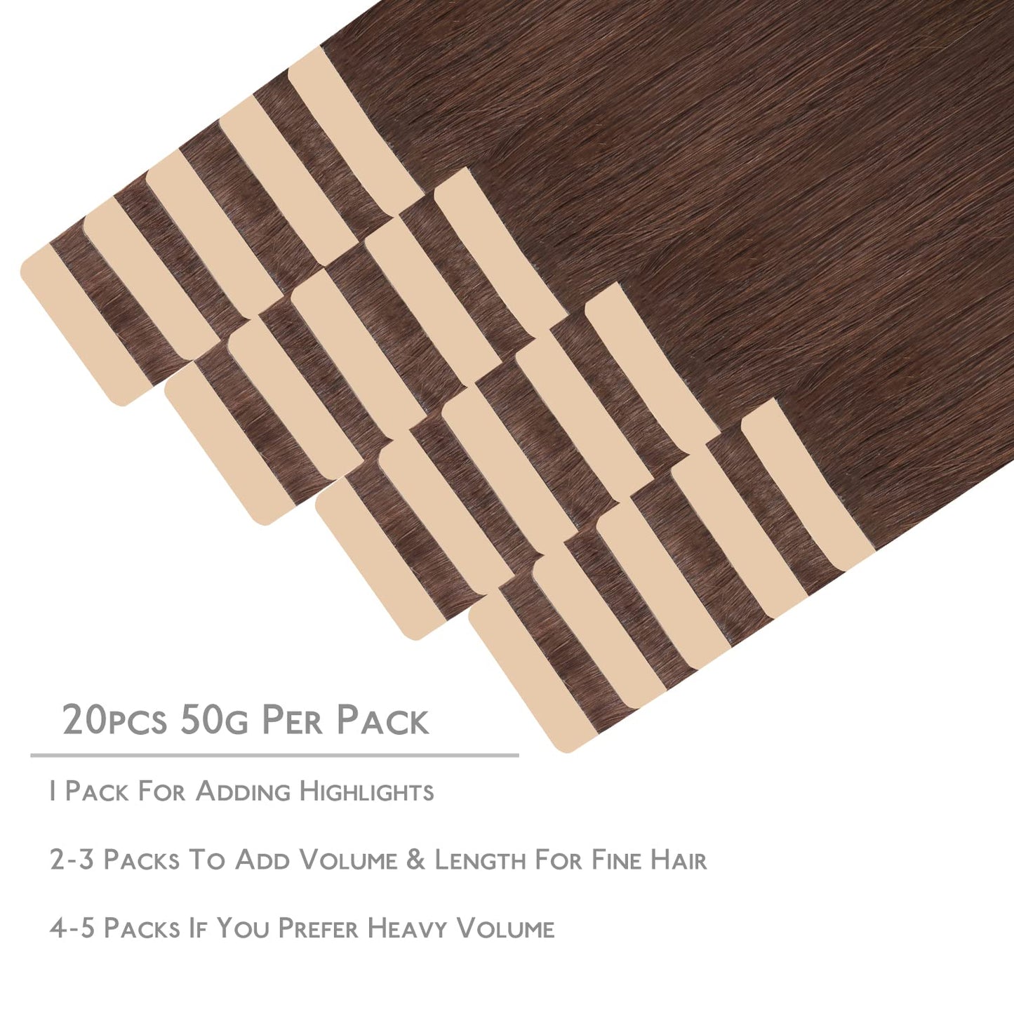 WENNALIFE Tape in Hair 4