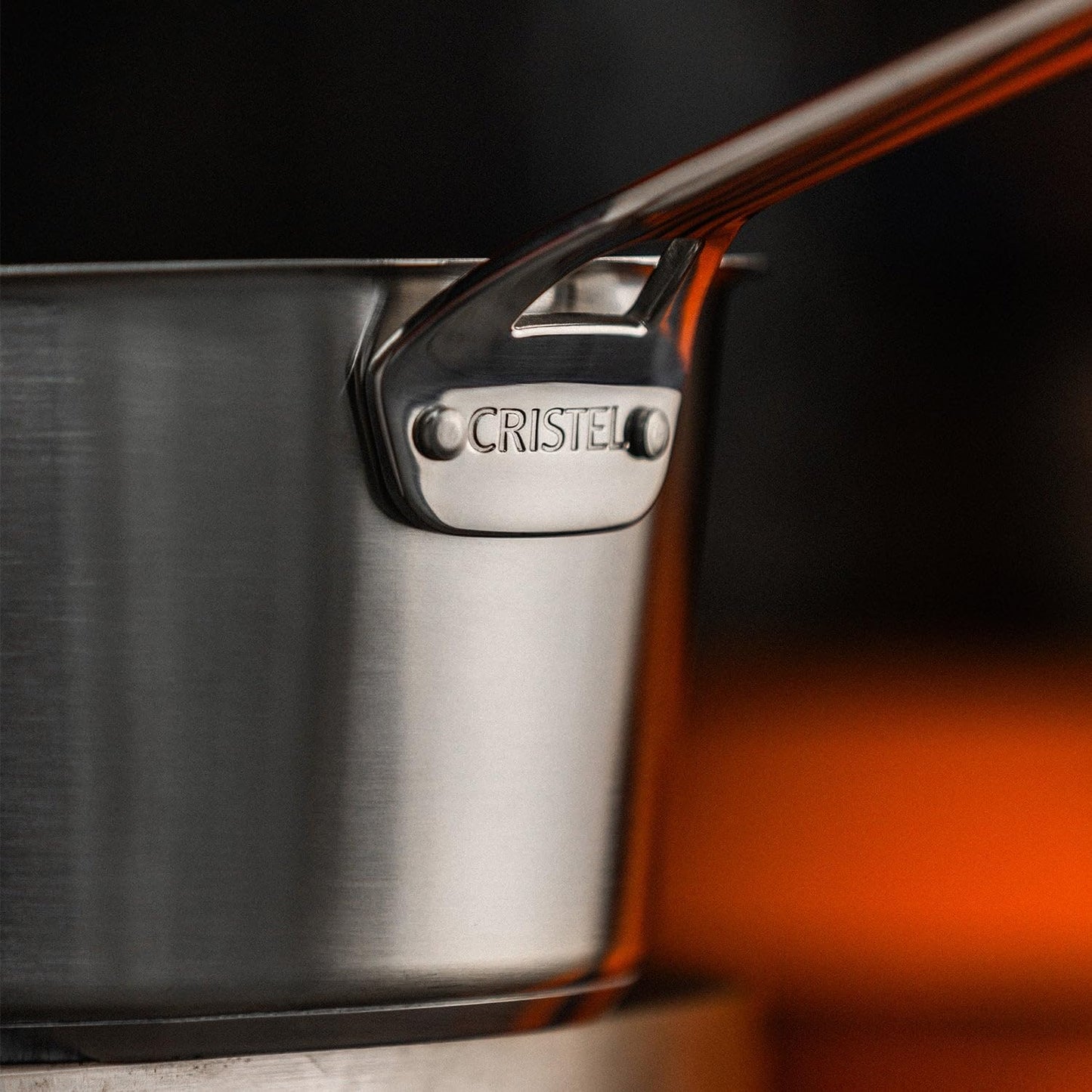 Cristel 1826 Collection 3-Piece Saucepan Set, Made in France, 18/10 Stainless Steel, 3-Ply Construction, Double Riveted Fixed Handle, Oven and Dishwasher Safe