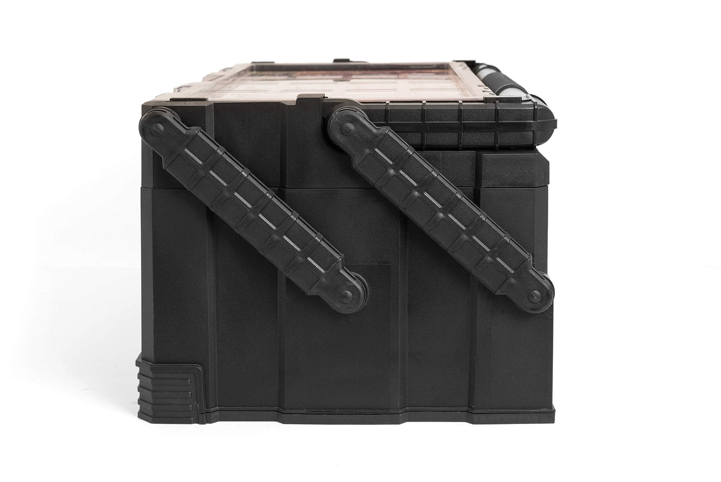 KETER 22 Inch Cantilever Plastic Portable Tool Box Organizer with Metal Latches for Small Parts, Hardware and Tool Storage and Organization