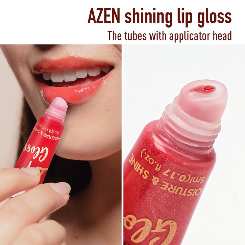 AZEN 120 Pack Lip Gloss Set, Color Lip Oil for Dry Cracked Lips Moisturizing Hydrating Nourishing with Vitamin E, Mothers Day Gifts for Women