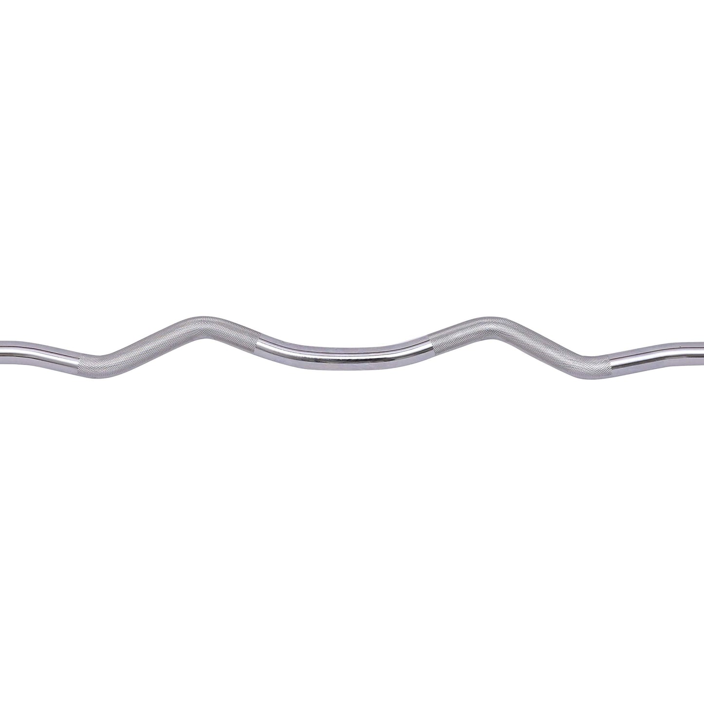 Signature Fitness Powergainz Standard Olympic Super Curl Barbell Curl Bar Threaded Curl Bar, 48 inch, Chrome
