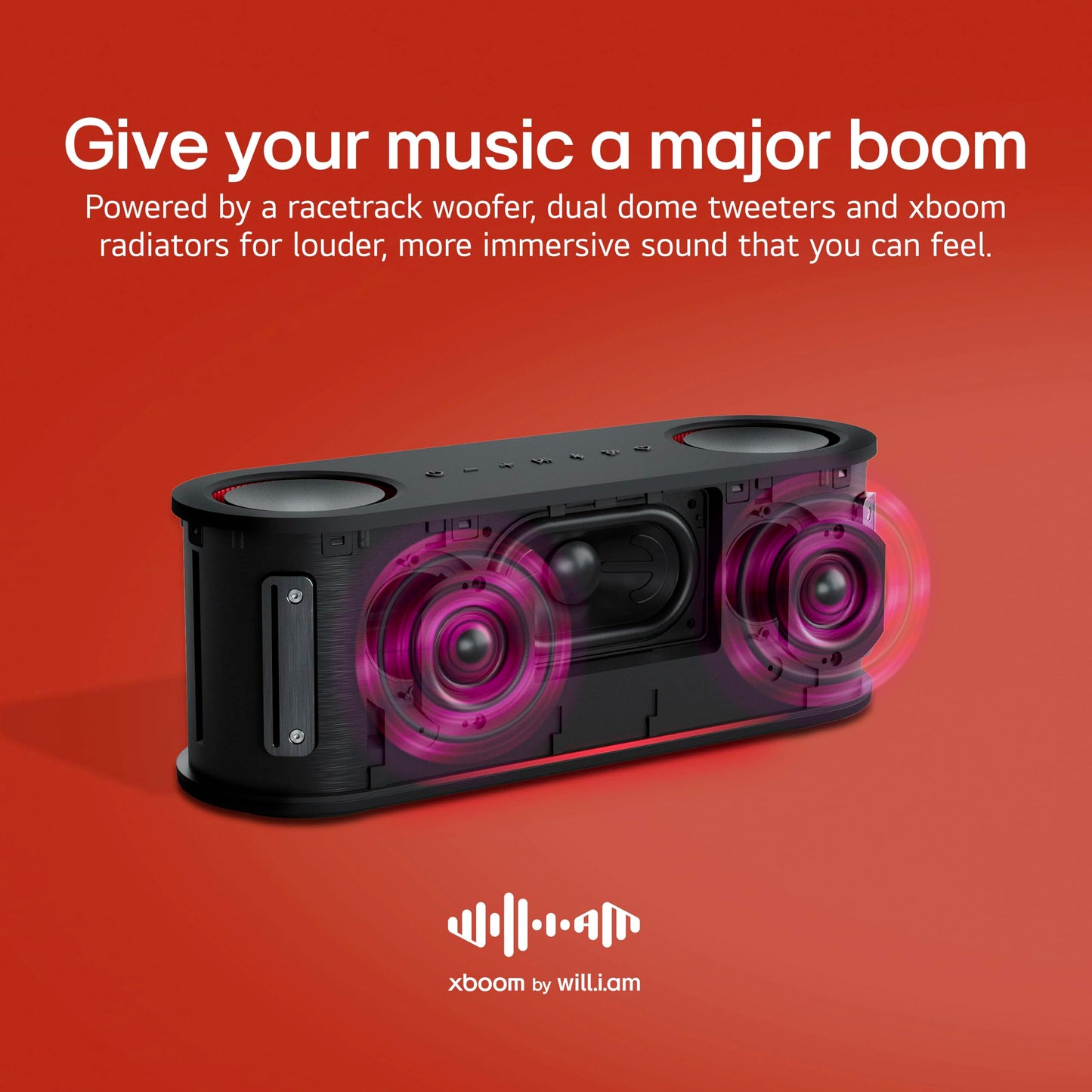 LG xboom Bounce Core by will.i.am, xboom Signature Sound, Portable Bluetooth Speaker (Renewed)
