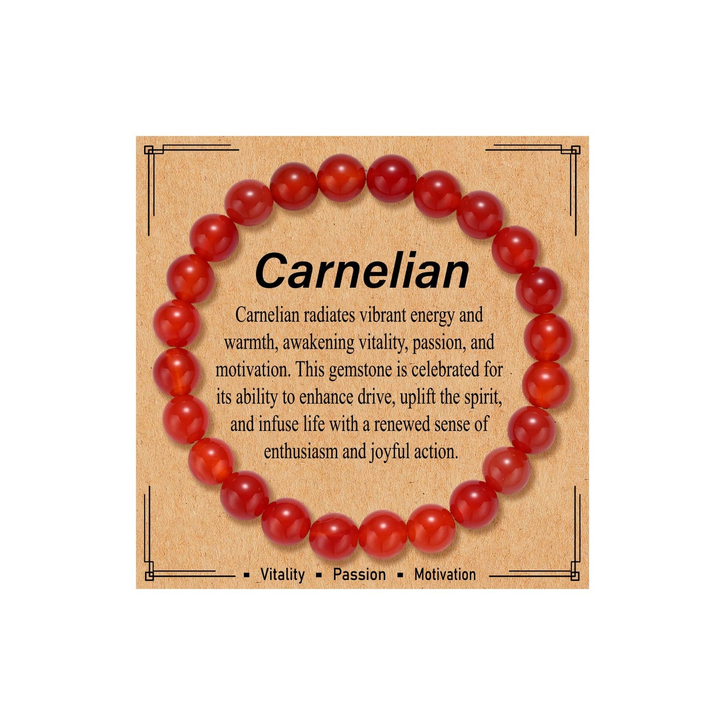 Kenailw Carnelian Bracelet for Women Crystal Bead Bracelet Natural Stone Bracelet Stretch Gemstone Bracelets Carnelian Jewelry for Her Mum Daughter Birthday Gifts