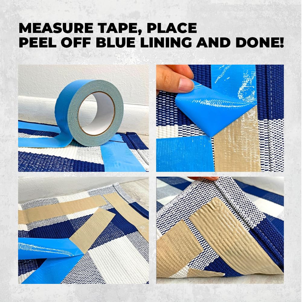 WOD Double Sided Carpet Tape, 2 inch x 25 ft. Heavy-Duty Tack, Residue Free, for Convention & Trade Shows Indoor/Outdoor Rugs DCCT110W