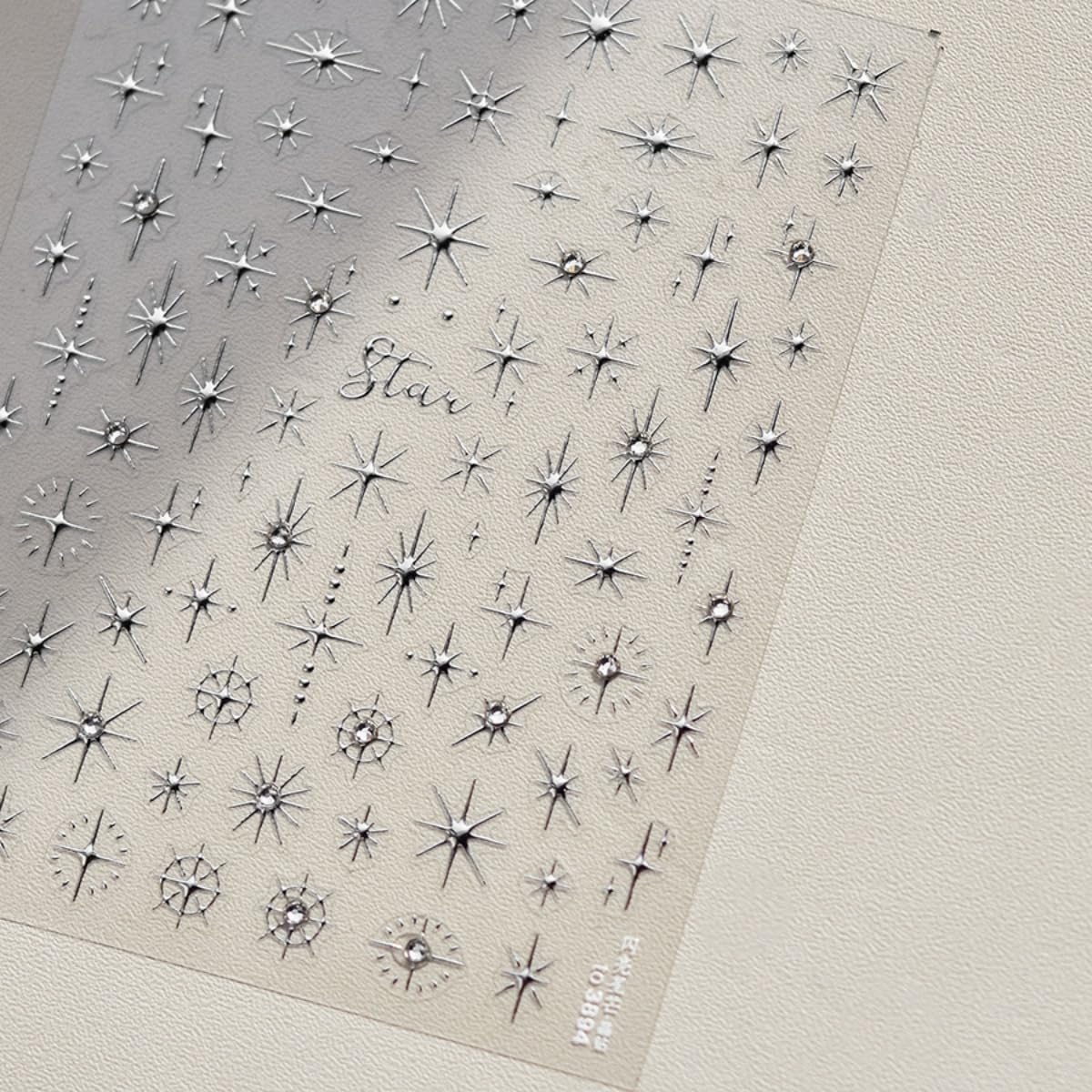Star Nail Decals 5D Embossed Self-Adhesive Star Nail Sticker Shiny Rhinestones Stars Nail Design Holographic Stars Nails Decoration Nails Supplies for Women Manicure DIY 3 Sheet