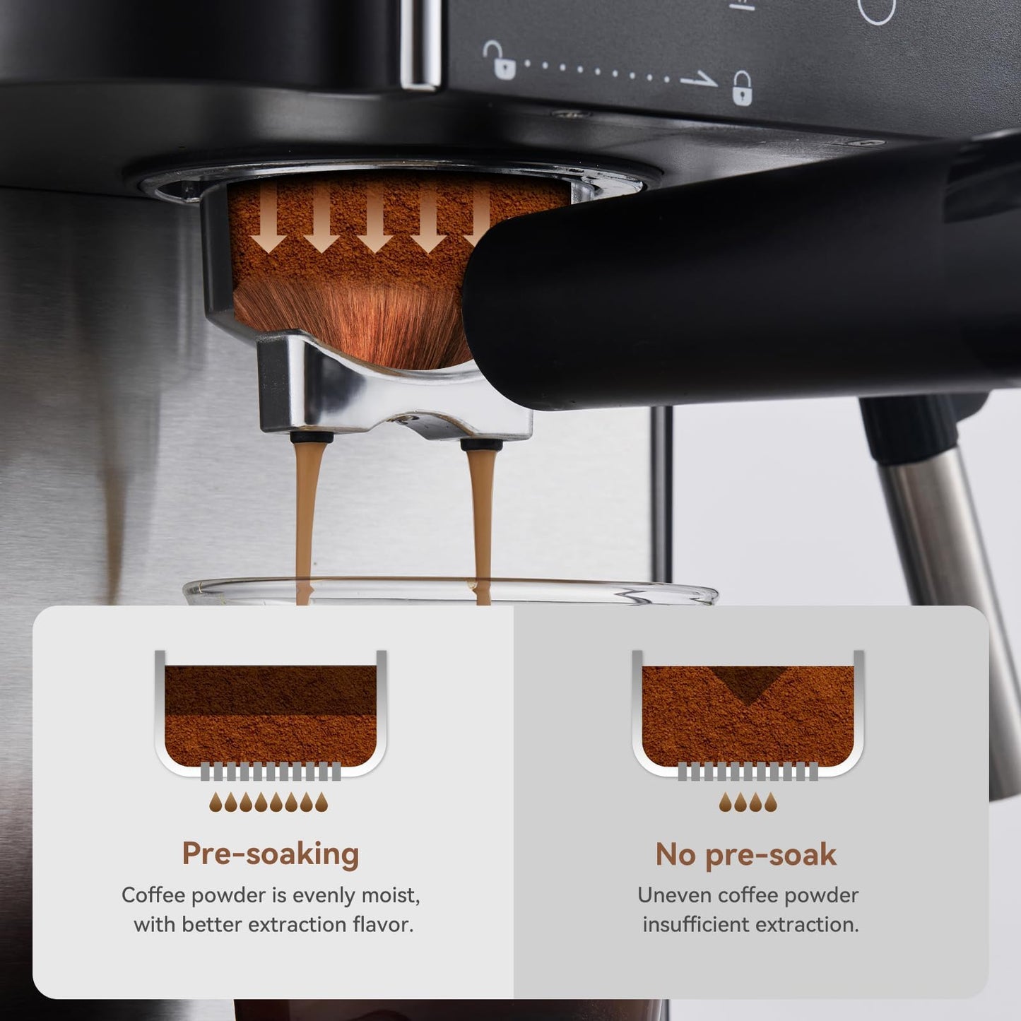 olayks. Travel Steamer for Clothes, Fashion Portable Handheld Garment Steamer, 15S Heat Up and Professional 20-Bar Espresso Coffee Maker, Semi-Automatic with Steam Wand Milk Frother