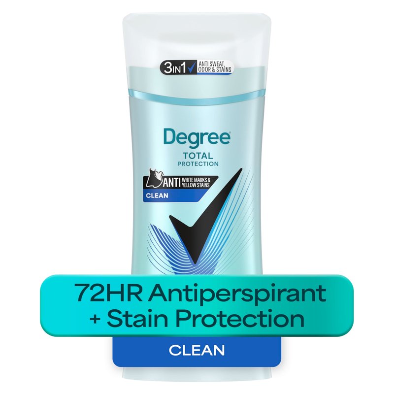 Degree Antiperspirant for Women Pure Clean 4 count Protects from Deodorant Stains Deodorant for Women 2.6 oz