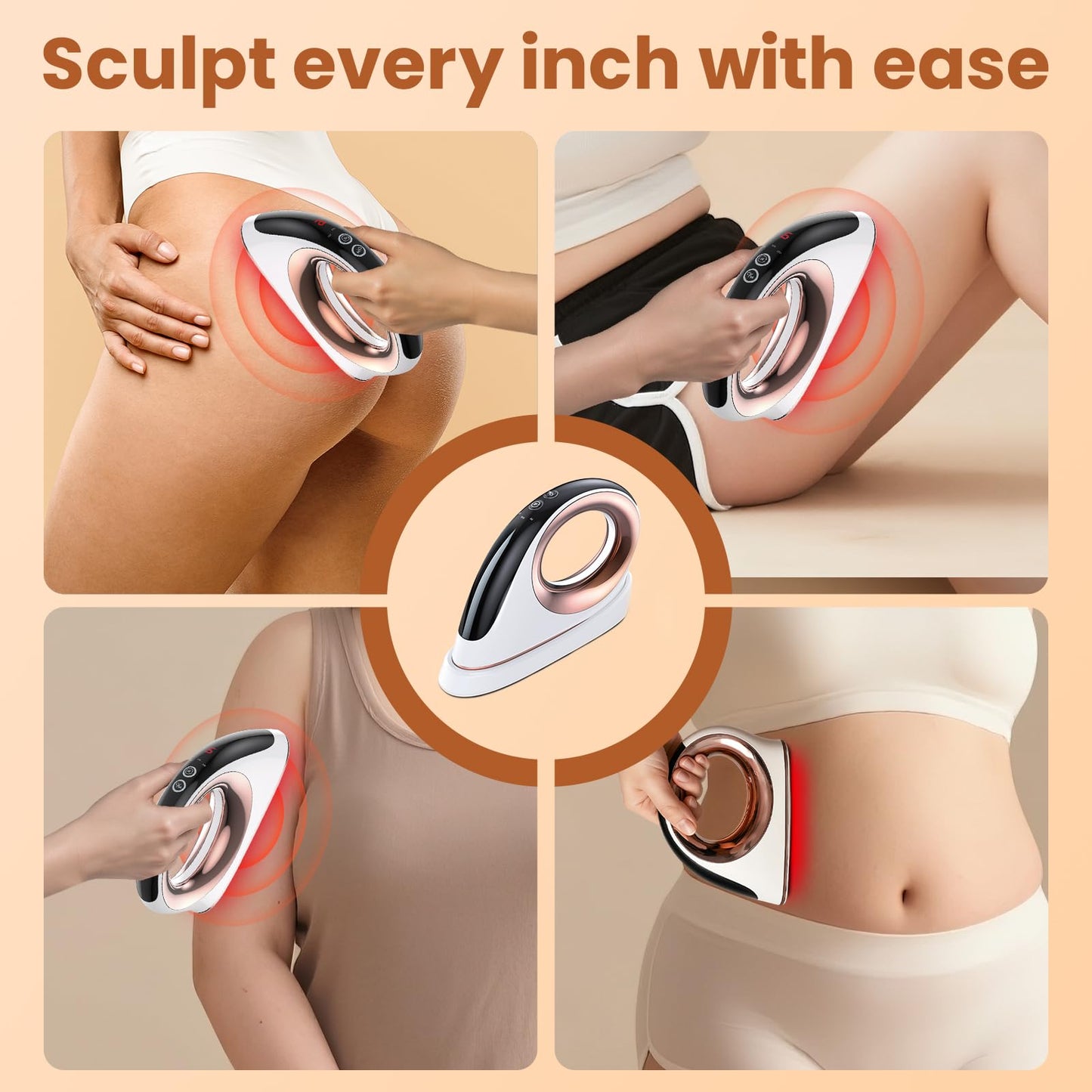 Mozoss Cellulite Massager, Body Sculpting Machine Radio Frequency Device for Body Massage and Cellulite Removal, Suitable Use on Belly, Arm, Waist, Leg