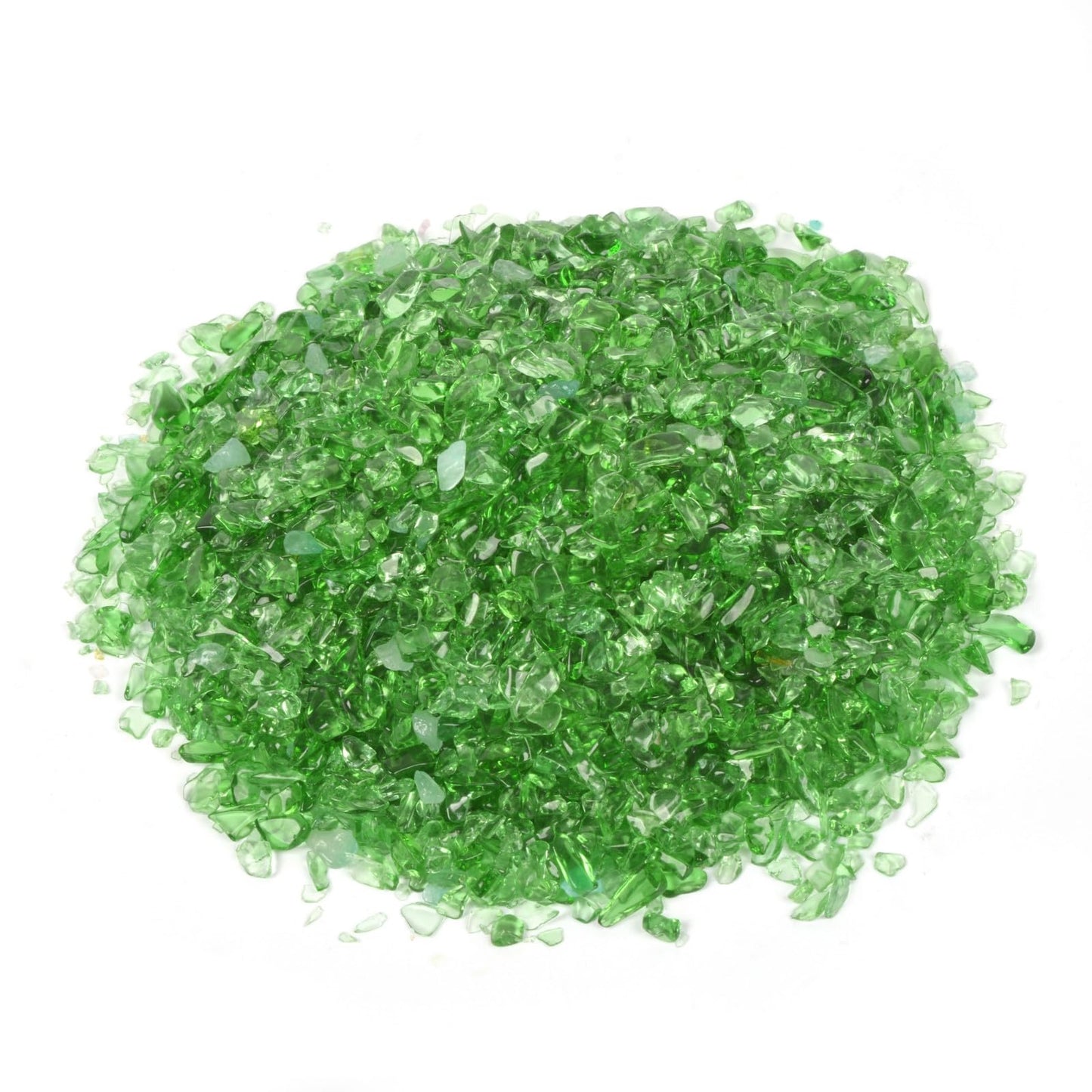 Justinstones Green Glass Polished Chips Crushed Tumbled Stone Crystal Healing Embellishments 100 Grams