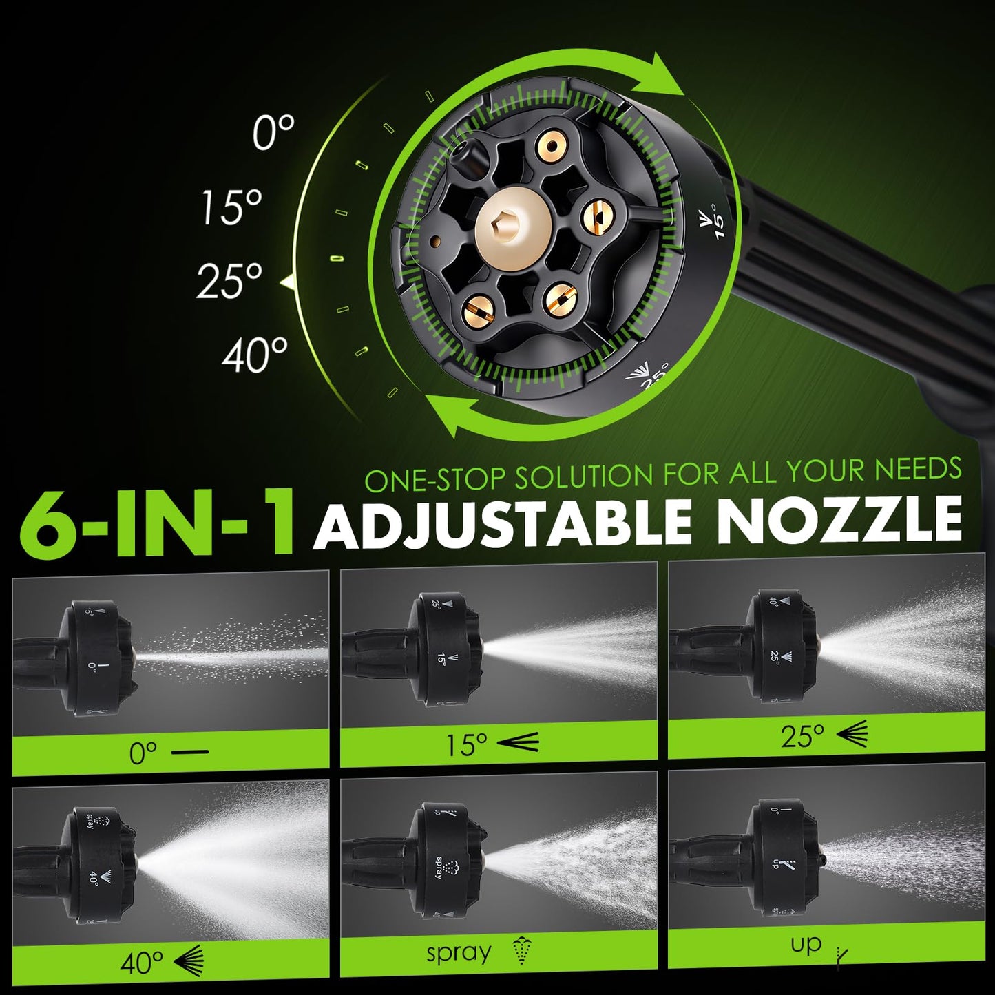 Cordless Pressure Washer, portable pressure washers with 3.5Gal Tank,7 Adiustable Handheld Portable Pressure Washers with 6-in-1 Nozzle, Max 550PSl,16.7FT Hose, 5x4000mAh portable power washer for Car
