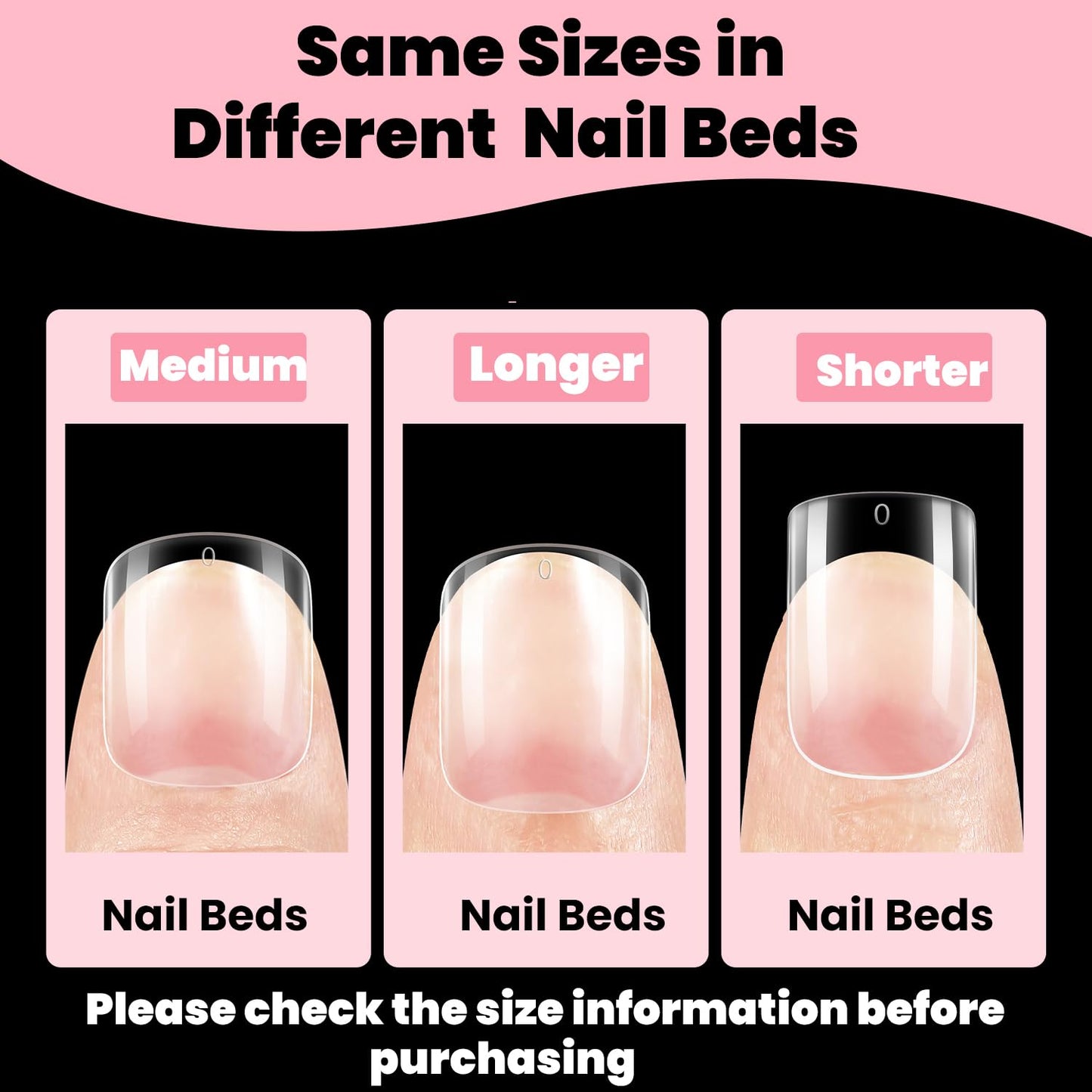 600 Pcs Extra Short XXS Square Nail Tips,SINOKAME Clear Press on Nails for Kids Women Small Short Petite Nail Beds, 12 Sizes DIY Salon Home Manicure Nail Extension