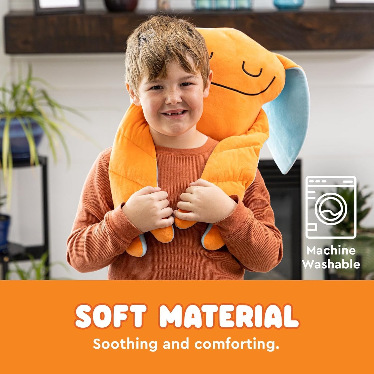 Bumpas Ollo Weighted Plush Toy - Calming, Machine Washable, Realistic Hug - Ages 3 and Up