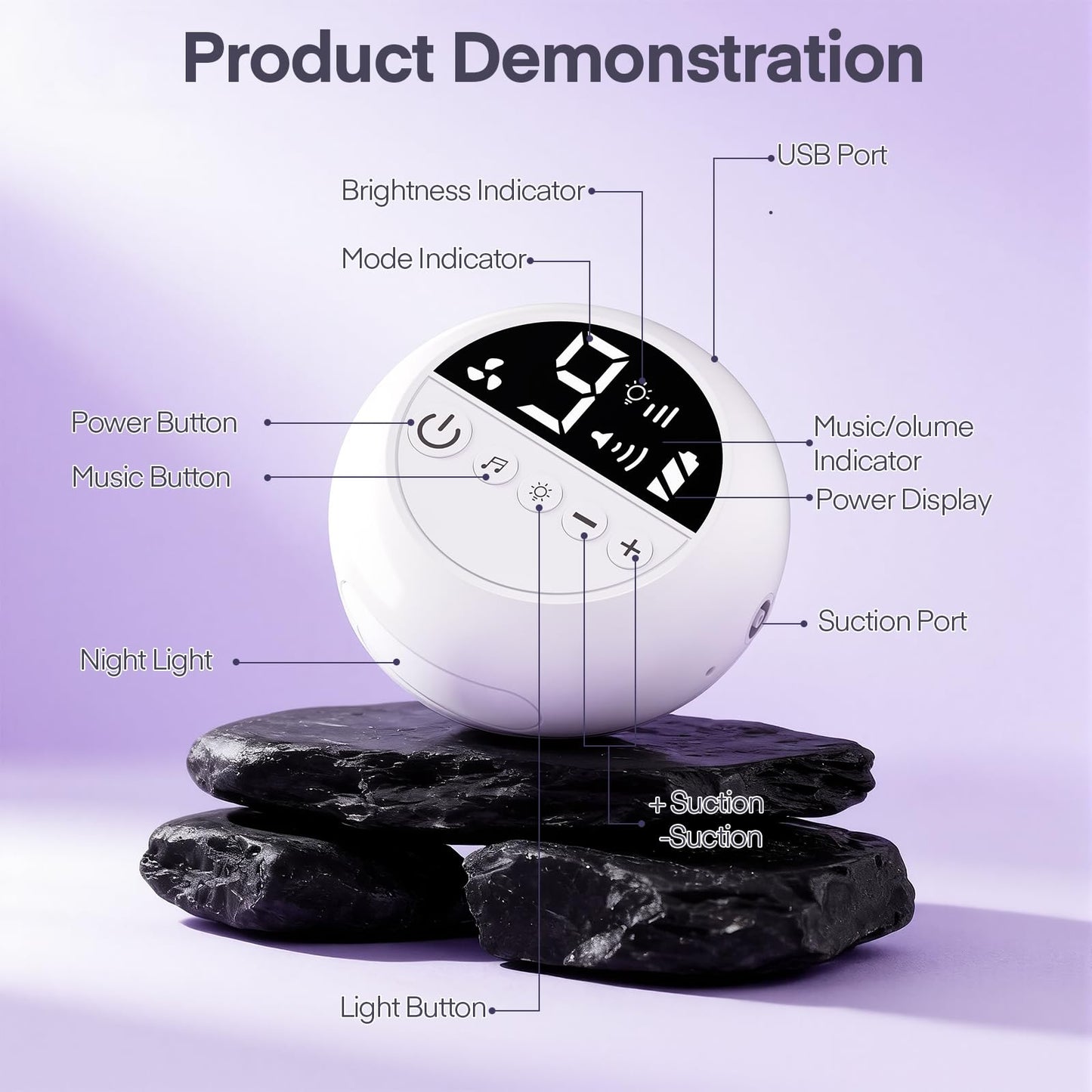 Diamond Micro-dermabrasion Machine, 2 in 1 Dermabrasion Facial Machine for Exfoliation & Blackhead Removal, Home Use Facial Skin Care Device
