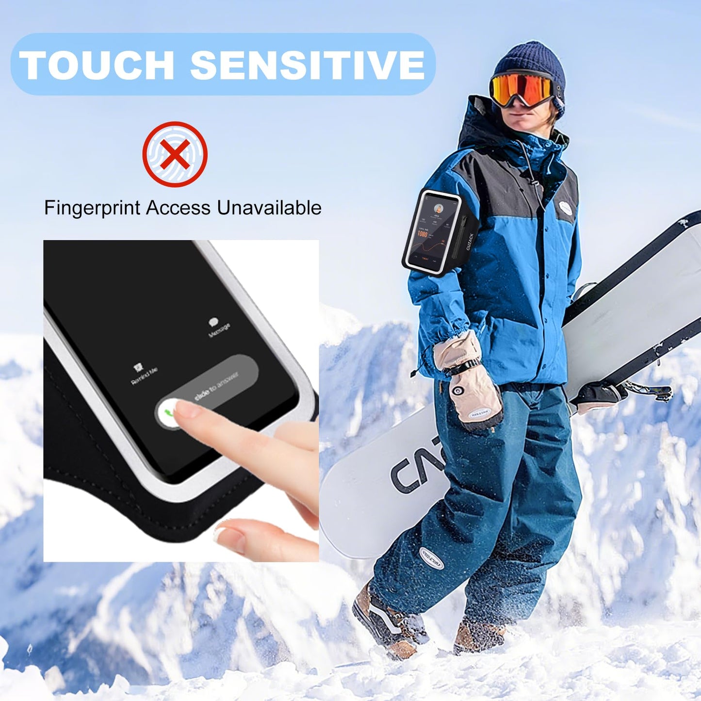 Running Armband with Earphone Pouch & Card Slot, Running Phone Holder for iPhone 17 16 15 14 Pro Max Plus Galaxy S25 S24 S23 Ultra, Up to 6.8" Phones"
