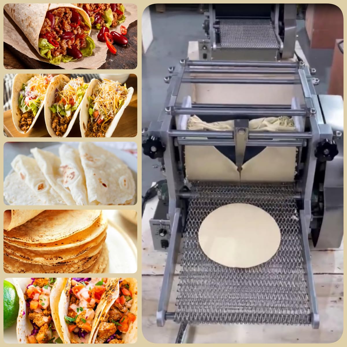 Koalalko Commercial Tortilla Machine,Tortilla Press for Flour Tortilla Roti,Quesadilla & Tortilla Makers,Flour Mexican Tortilla Machine,Can Make Roti,Chapati,Torilla,Pancake,Crepe,1500-2000 pcs/h