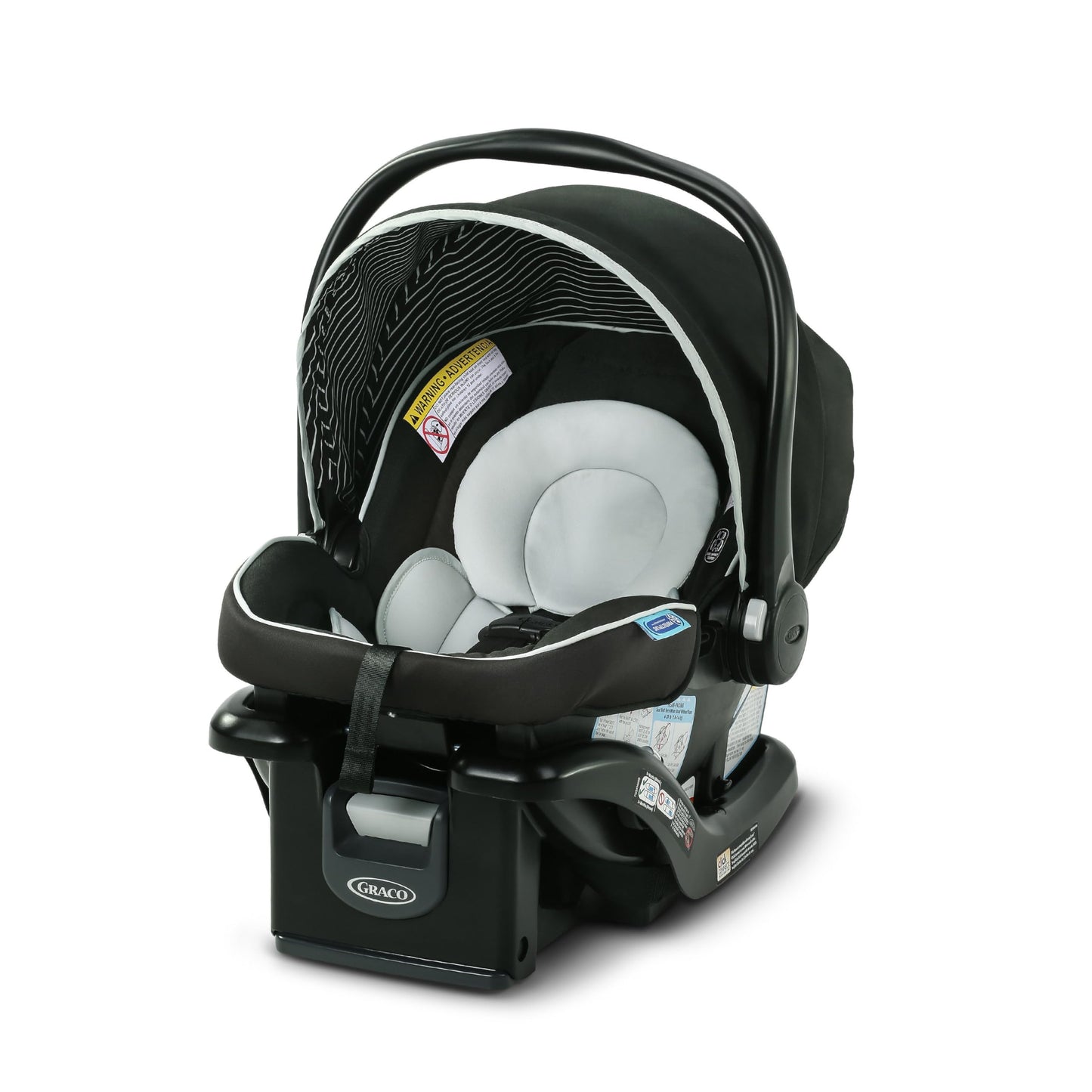 Graco SnugRide Lite LX Infant Car Seat, Lightweight Rear-Facing Seat for Babies 4–30 lb, 4-Position Adjustable Base, LATCH Installation & ProtectPlus Engineered, Studio